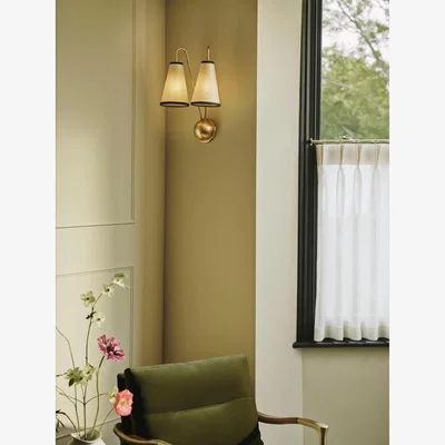 Soho Home Clarke Wall Light, Antiqued Brass