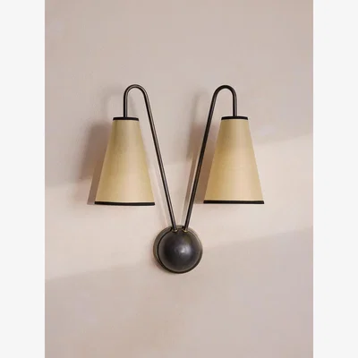 Soho Home Clarke Wall Light, Blackened Brass
