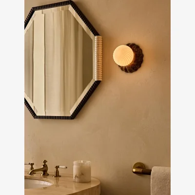 Soho Home Floria Wall Light, Dark Emperador Marble, IP44, UK