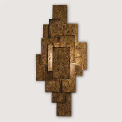 Tobias Oliver Porta Romana | Steel Plates Wall Light | Mayan Gold