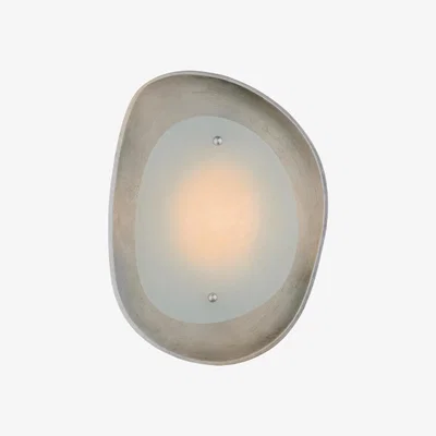 Tobias Oliver Visual Comfort | Samos Small Sculpted Sconce | Burnished Silver Leaf