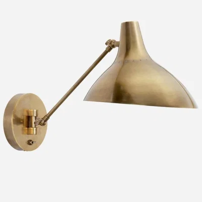 Tobias Oliver AERIN | Charlton Wall Light | Hand Rubbed Antique Brass