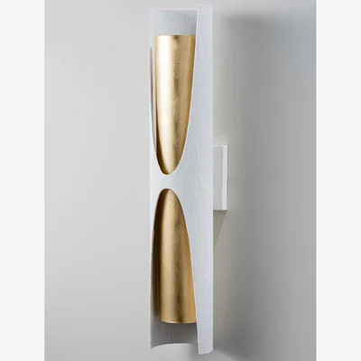 Tobias Oliver Porta Romana | Thera Wall Light Large | Plaster White with Bright Gold