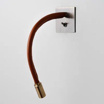 Tobias Oliver Porta Romana | Huxley Jordan Wall Light Large | Antique Brass with Tan