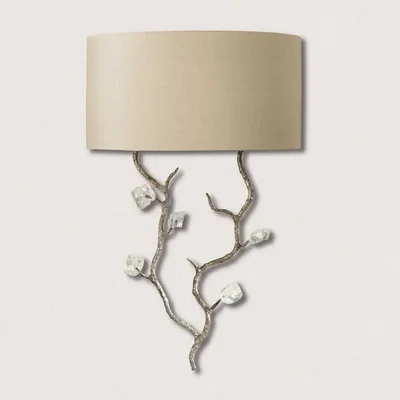 Tobias Oliver Porta Romana I Trailing Blossom Wall Light | Decayed Silver