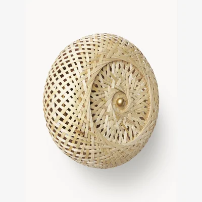 Westwing Natural Bamboo Design Wall Lamp Evelyn