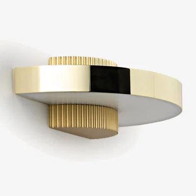 Westwing LED Wall Lamp Elna with Rippled Base