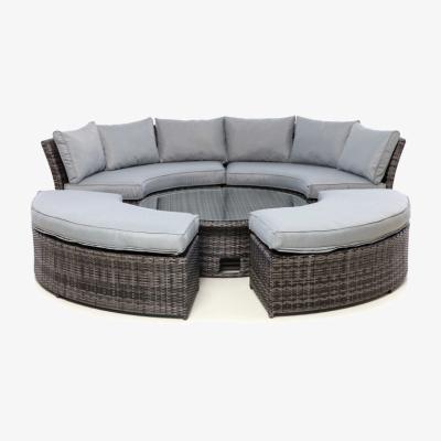 Barker and Stonehouse Valencia Lifestyle Garden Suite in Grey Weave with Grey Fabric