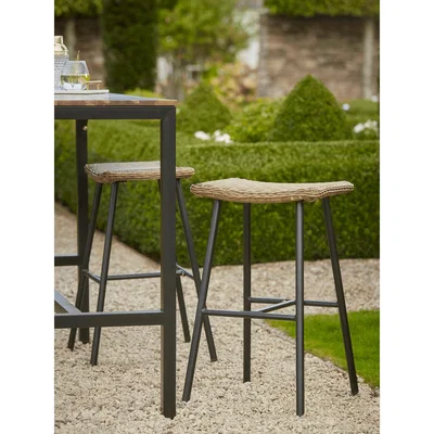 Cox and Cox NEW Two Alta Curved Bar Stools - Natural