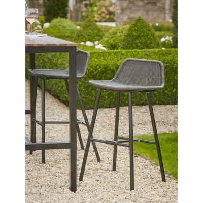 Cox and Cox NEW Two Alta High Back Bar Stools - Black