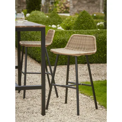 Cox and Cox NEW Two Alta High Back Bar Stools - Natural