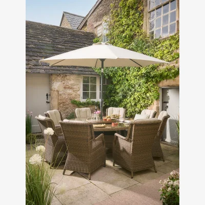 Cox and Cox Ashcombe 8 Seater Parasol Dining Set