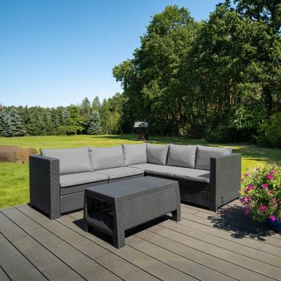 Dunelm Provence 4 Seater Corner Sofa Set Graphite (Grey)