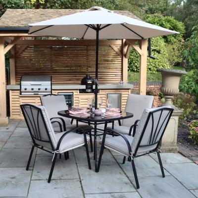 Dunelm A.Mir Amalfi 4 Seater Padded Garden Set
