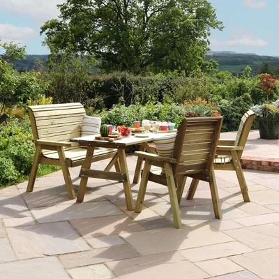 Dunelm Freya 4 Seater Dining Set Natural