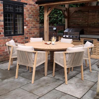 Dunelm Roma 6 Seater Dining Set with 6 Roma Chairs Natural