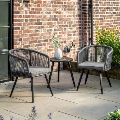 Dunelm Lille Bistro Set Charcoal