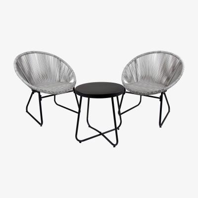 Dunelm Bali Bistro Grey Set Light Grey