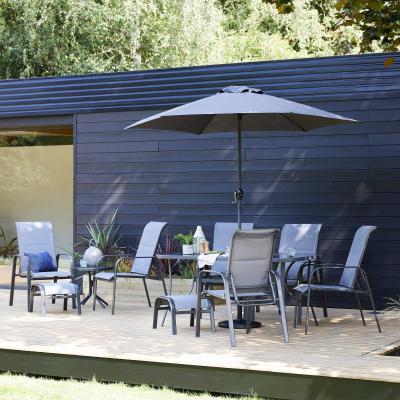 Dunelm Montreal 6 Seater Dining Set Grey