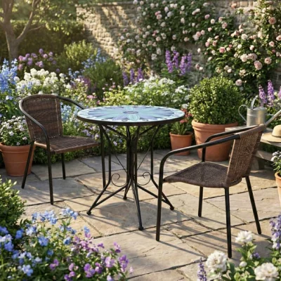 Dunelm Fairgrove Bistro Set with 2 Springdale Chairs