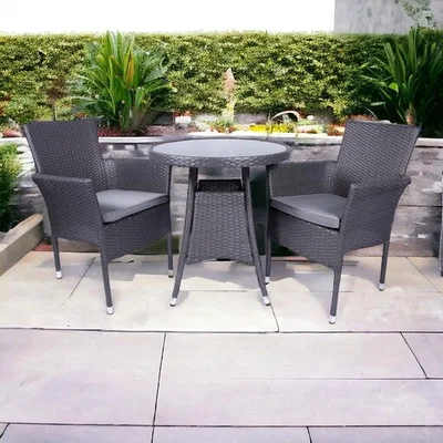 Dunelm A.Mir Malaga Outdoor Stacking Bistro Set