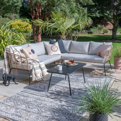 Dunelm San Luca Corner Sofa Set Natural
