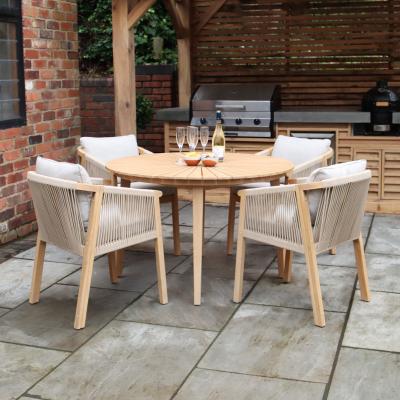 Dunelm Roma 4 Seater Dining Set with 4 Roma Chairs Natural