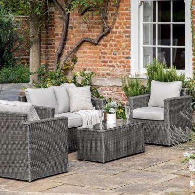 Dunelm Granville Square Grey Sofa Set Grey