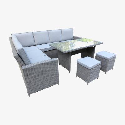 Dunelm Berlin 7 Seater Grey Sofa Set Grey