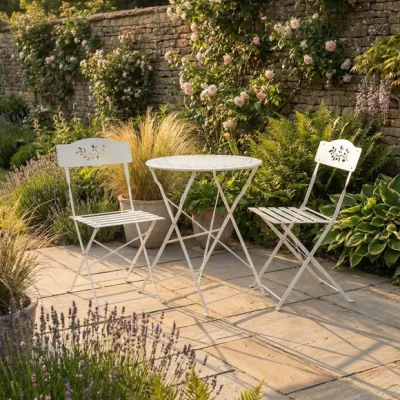 Dunelm Metal Filigree Foldable Bistro Set