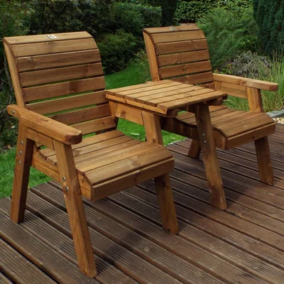 Dunelm Charles Taylor 2 Seater Twin Companion Set Brown