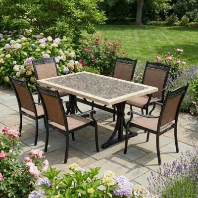 Dunelm Washington Dining Table with 6 Montrose Chairs