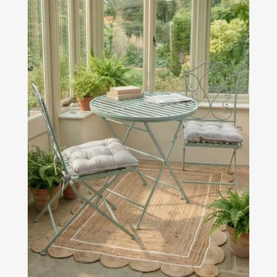 Dibor Green Scrolled 3 Piece Indoor Bistro Set
