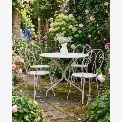 Dibor Amelie Four Person Iron Bistro Set