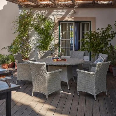 Homebase Antonia 6 Seater Garden Dining Set