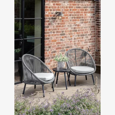 John Lewis Gallery Direct Laira 2-Seater Garden Bistro Table & Chairs Set