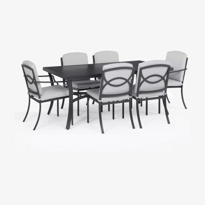 John Lewis John Lewis Marlow Aluminium 6-Seater Rectangular Garden Dining Table & Chairs Set