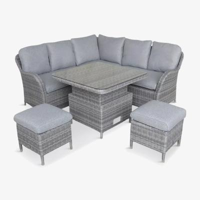 John Lewis LG Outdoor Monte Carlo 7-Seater Compact Garden Dining Table & Chairs Set