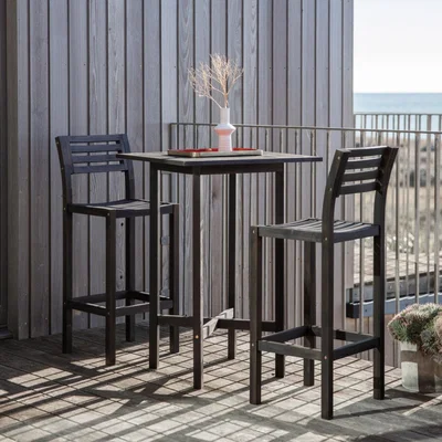 Knees Leno 2 Seater High Bar Set - Black
