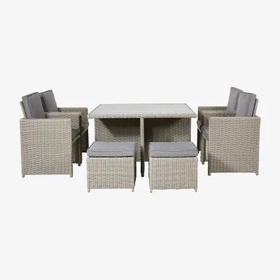 La Redoute Bermuda 8 Seater Garden Dining Set - Stone Grey