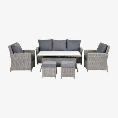 La Redoute Barbados 7 Seater Garden Dining Set - Slate Grey