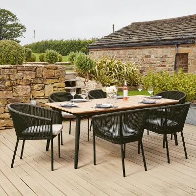 La Redoute Reims 6 Seater Garden Dining Set  - Grey