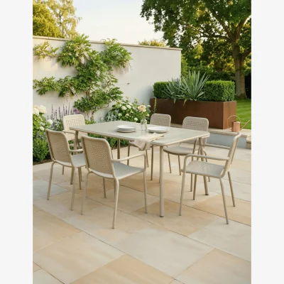 Marks & Spencer Royalcraft Porto 6 Seater Garden Dining Set Cream
