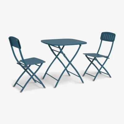 Marks & Spencer Royalcraft Venice Square Bistro Set 70cm x 70xm Dark Blue
