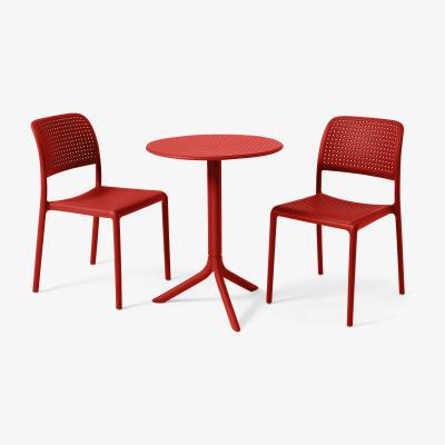 Made.com Nardi 2 Seat Bistro Set, Red Fibreglass & Resin
