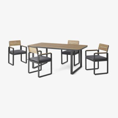 Made.com Topa Garden 4 seat Dining Set, Acacia Wood and Grey