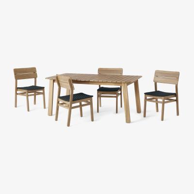 Made.com Jala Garden Dining Set, Acacia Wood and Black