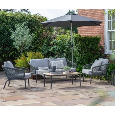Olivia's Gallery Outdoor Beatus Lounge Set Grey
