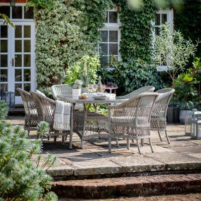 Olivia's Gallery Outdoor Lincoln 6 Seater Oval Dining Set Stone