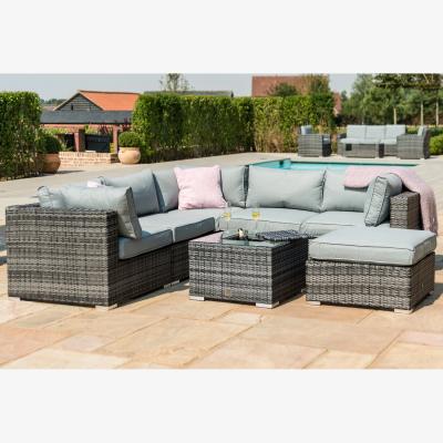 Olivia's Maze London Outdoor Corner Group with Ice Bucket in Grey